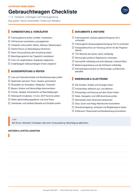 Checkliste Seite 1