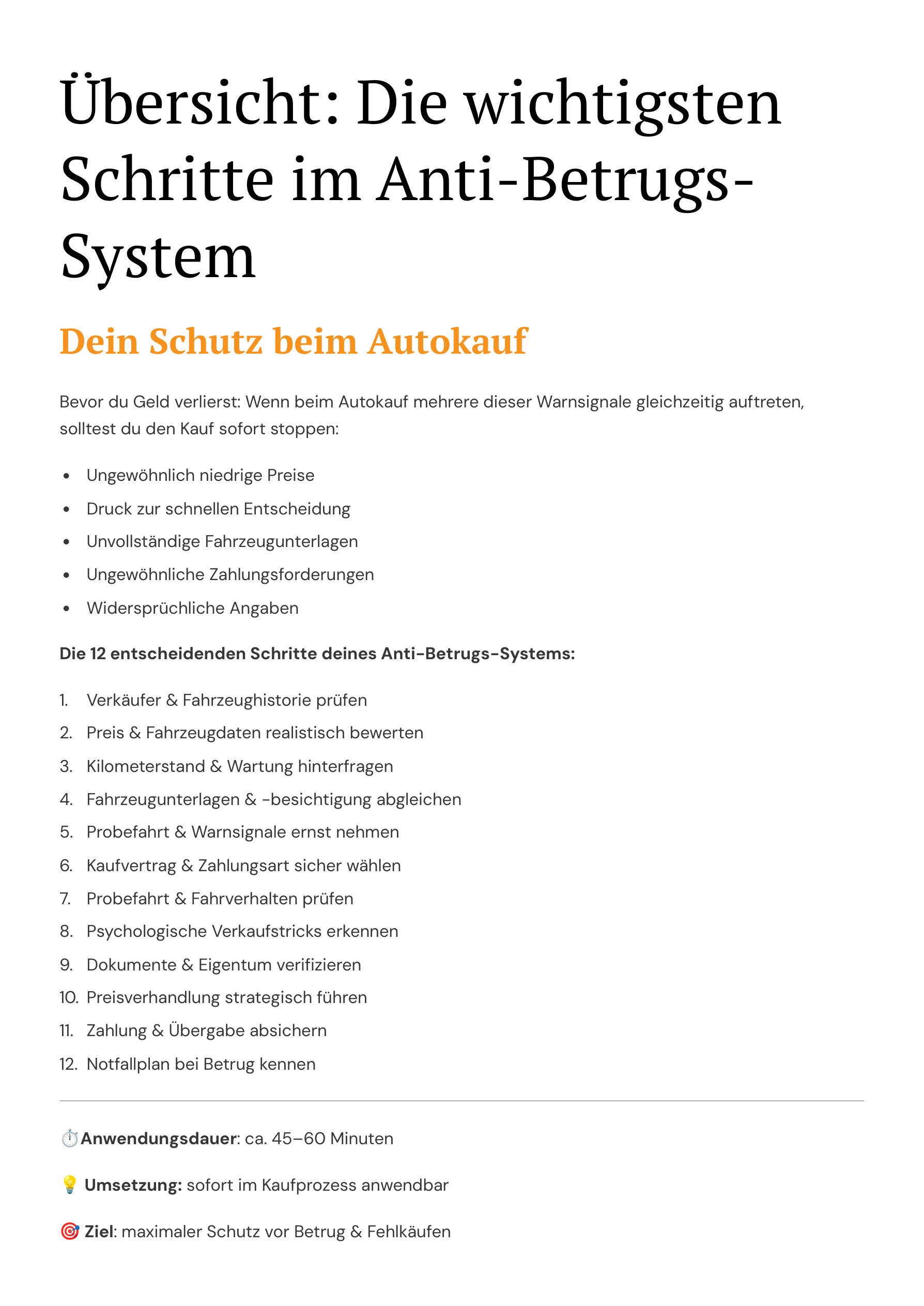 Übersicht 12-Punkte-System